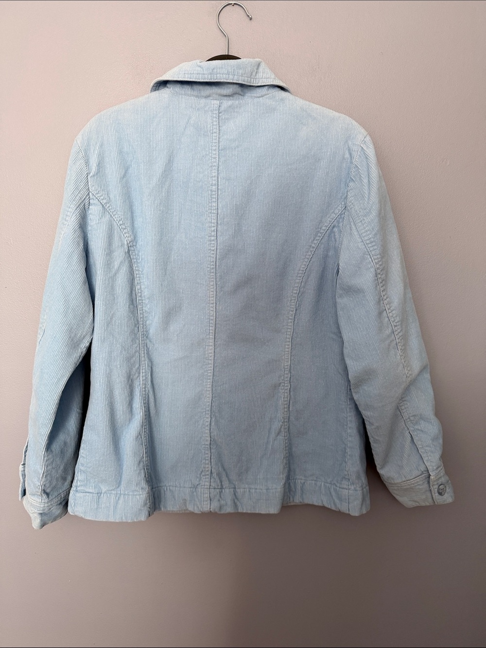 Life is Good Corduroy Button-Down Jacket Light Blue Large - Picture 6 of 9